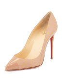Pigalles Follies Red Sole Pump, Nude/Gold