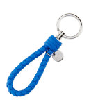 Men's Intrecciato Leather Loop Key Chain