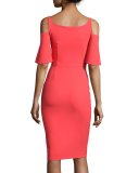 Lupe Cold-Shoulder Jersey Cocktail Dress