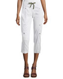 Drawstring Cropped Cargo Pants