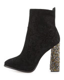 Kendra Brocade 100mm Bootie, Baroque Black