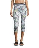 Elastic Band Capri Performance Leggings, Madonna