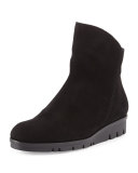 Jade Suede Comfort Ankle Boot, Black