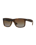 Flat Top Plastic Sunglasses, Havana