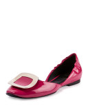 Ballerine Chips d'Orsay Flat, Magenta