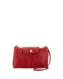 Le Pliage Cuir Small Crossbody Bag, Cherry