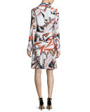 Montagne Long-Sleeve Dress, Multicolor