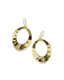 18K Senso Open Wavy Disc Earrings with Diamonds