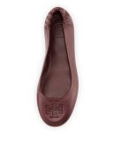 Minnie Travel Logo Ballerina Flat, Port