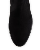 Paloma Suede Over-the-Knee Boot, Black