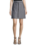 Chaumont Printed Zip-Pocket A-Line Skirt, Gemini