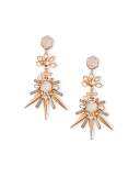 Isadora Crystal Statement Earrings, Ivory/Pink