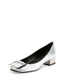 Belle de Nuit Metallic Pump, Mirrored Silvertone