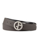 Reversible Leather Belt, Brown/Black