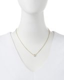 18k Yellow Gold Pave Diamond Pendant Necklace