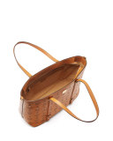 Gold Visetos Medium Shopper Bag, Cognac