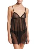 Plumetis Tulle Babydoll, Black