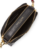 Snapshot Sequins Checker Small Camera Bag, Black/Silver