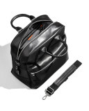 Flight Zip Leather Tote Bag, Black