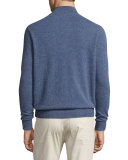 Artisan Cashmere Quarter-Zip Sweater, Blue
