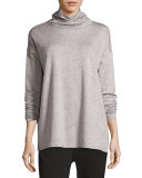 Oversized Fleece Funnel-Neck Top