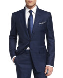 O'Connor Base Plaid Two-Piece Suit, Navy