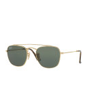 Men's Square Double-Bridge Sunglasses