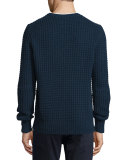 Chunky Wool/Cashmere-Blend Crewneck Sweater