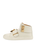 Women's 100mm Trap High-Top Sneaker, White