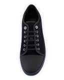 Cap-Toe Canvas Low-Top Sneaker, Navy