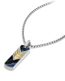 Pietersite Chevron Tag with Gold