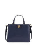 Tracy Vara Saffiano Tote Bag, Oxford Blue