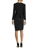 Techno Cady Pencil Skirt, Black