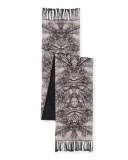 Bogart Grey Silk Tree Scarf, Ivory