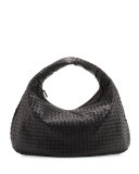 Veneta Intrecciato Large Hobo Bag, Black