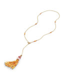 Mustique Pink Opal & Citrine Tassel Necklace
