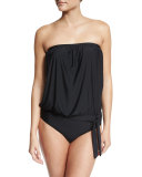 Cabana Solids Callia Bandini Swim Top, Black