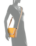 Tarah Snake-Embossed Crossbody Bag, Orange
