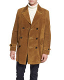 Vintage Long Suede Pea Coat