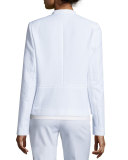 Emilia Snap-Front Jacket, White