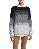 Textured Ombre Pullover Sweater