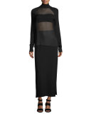 Anneliese Long Cady Skirt, Black