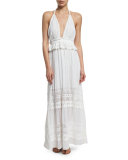 Braided Love Crocheted Maxi Halter Dress