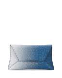 Manila Ombre Glitter Clutch Bag, Blue/Silver