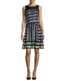 Crosswalk Twirl Fit-and-Flare Dress