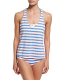 Cayman Striped Tankini Swim Top with Bandeau