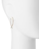 Small Flat Diamond Hoop Earrings