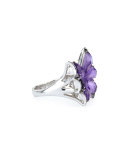 Fly By Night Amethyst Bat-Moth Ring