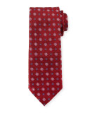Woven Foulard Silk Tie, Burgundy
