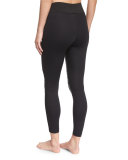 Shiny Moto Sport Leggings, Black